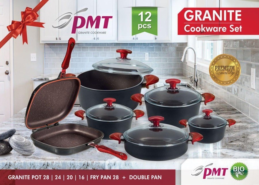 سرویس قابلمه ۱۲ پارچه گرانیتی PMT پی ام تی مدل Pm1200